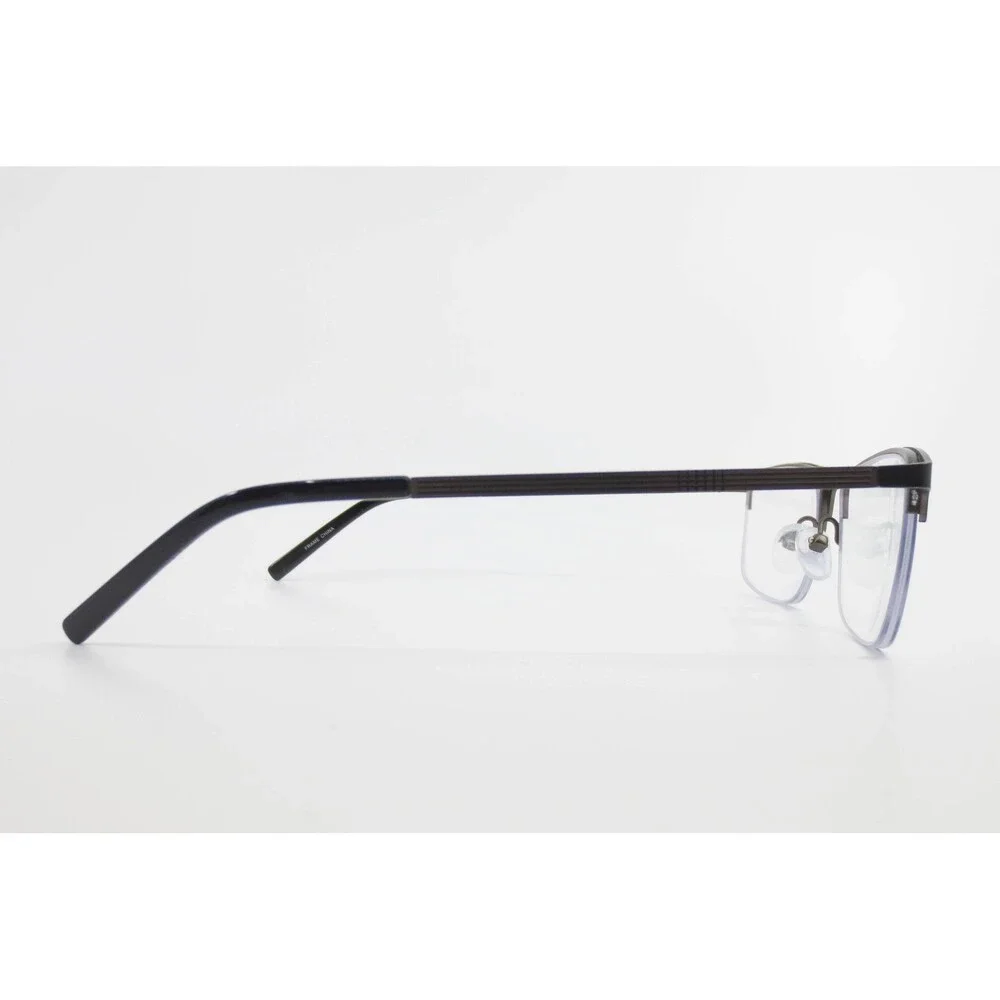 Robert Mitchel RM 202124 BK Black Gunmetal Semi Rimless Rectangular Eyeglasses